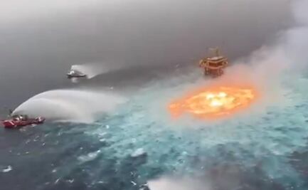 Alistan inspección tras aparatoso incendio en el mar; buscan descartar daños ecológicos