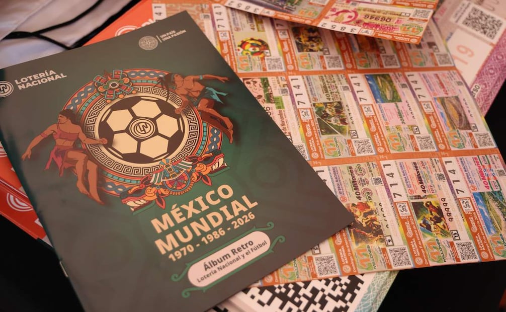 CDMX devela billete conmemorativo de la Lotería Nacional y álbum del Mundial 2026.
Foto: Especial.