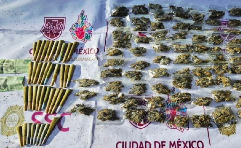 Al joven le encontraron 93 bolsas con yerba y 38 cigarrillos, además de dinero en efectivo. Foto: Especial.