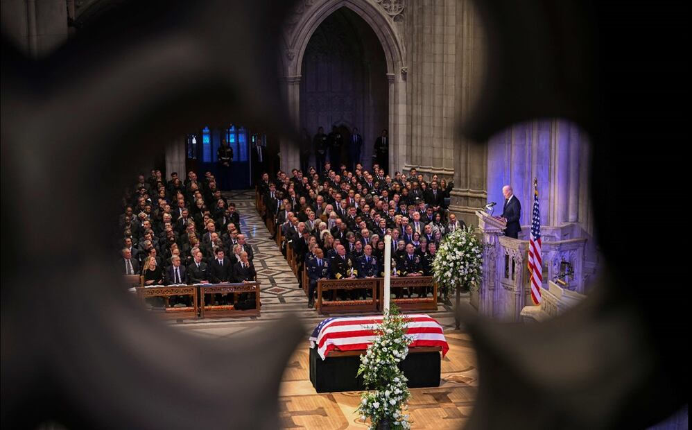 Funeral de Jimmy Carter en la Catedral Nacional de Washington, Estados Unidos. Foto: AFP