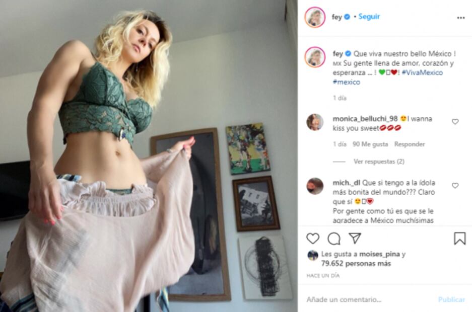 Fey lleva la lencería más cómoda para estar en casa y se ve espectacular