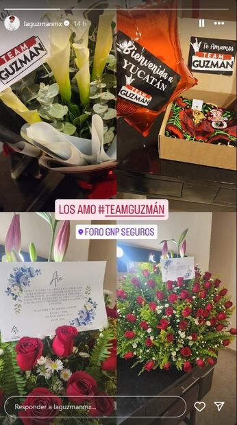 Alejandra Guzmán recibe flores y detalles de sus fans en Mérida.