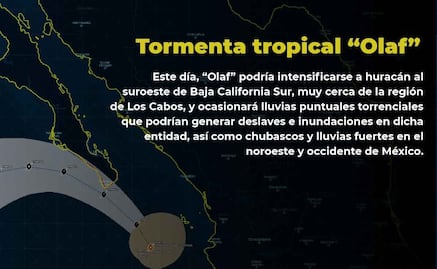 Olaf se intensifica a huracán categoría 1: Conagua 