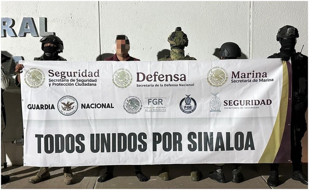 En un operativo en Sinaloa, se logró detener a un civil relacionado con el delito de privación de la libertad (10/01/2025). Foto: Especial