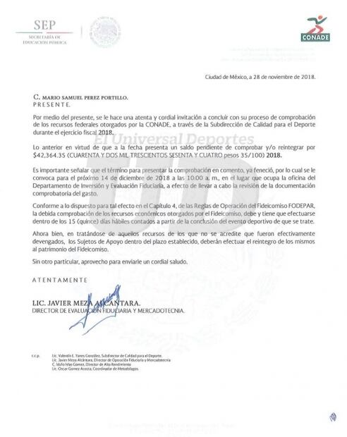 Conade ventila a exresponsable de deporte adaptado por irregularidades