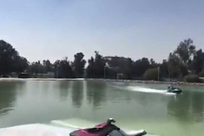 Así se ve el lago artificial en Ciudad Deportiva