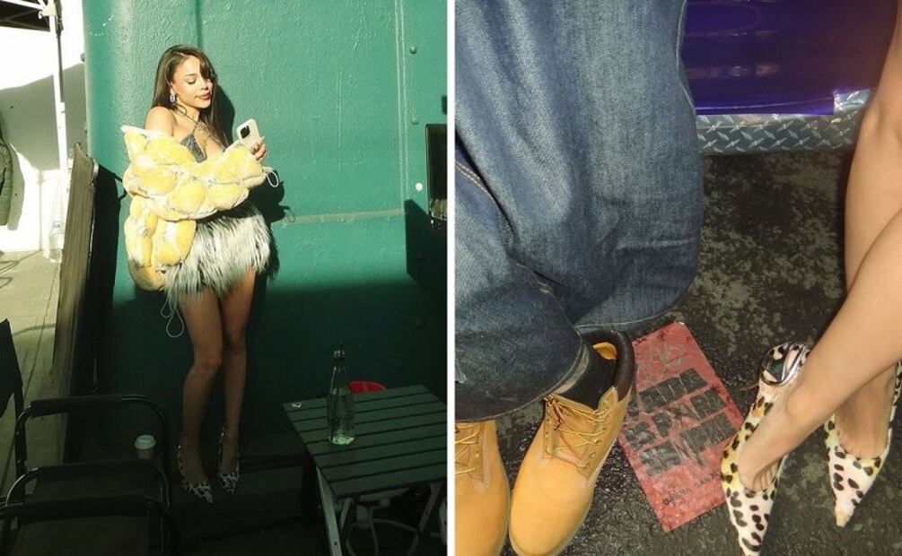 Danna viste un total look de Diesel, con tacones animal print. Foto: Instagram @danna