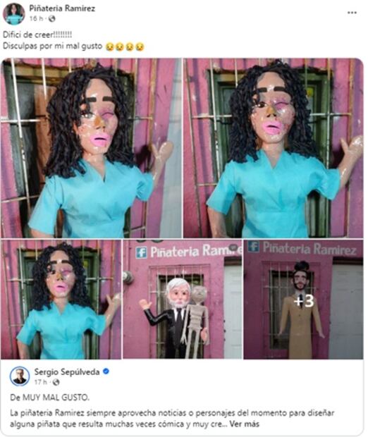 Así respondió la piñatería a los comentarios del conductor. Foto: Facebook