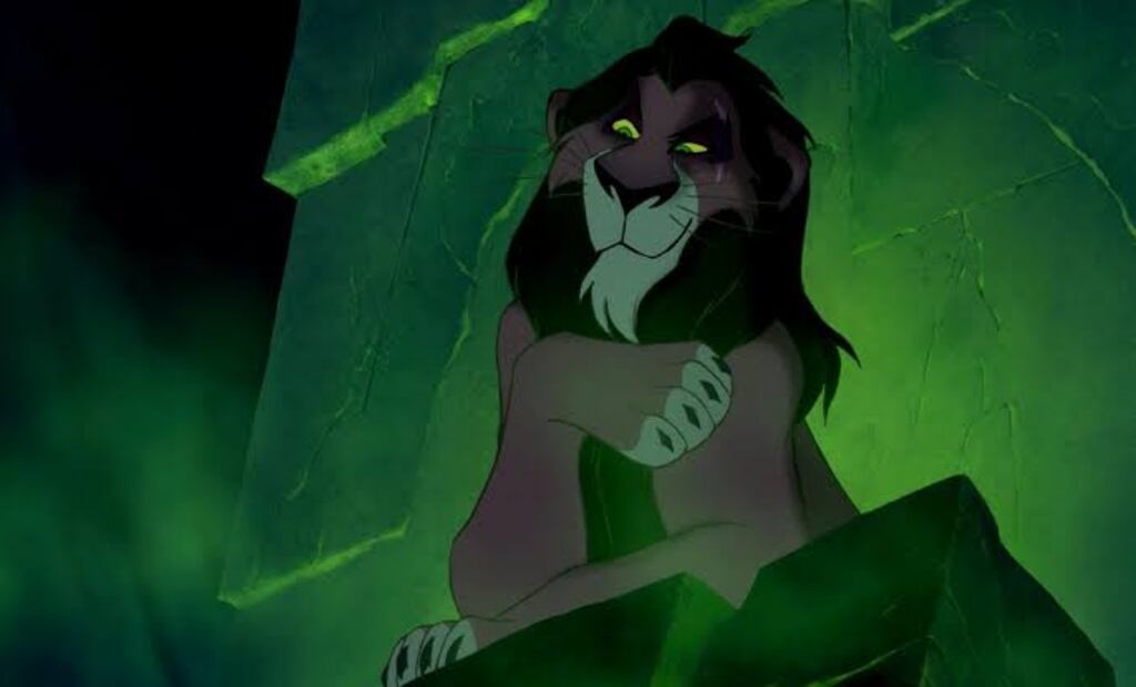 Scar de "El Rey León". Fuente: Twitter @Rocio17Schz