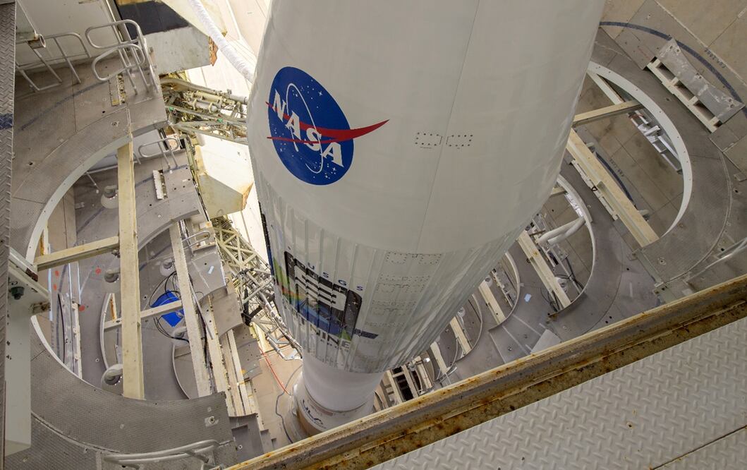 Satélite Landsat 9 ayer, en la Base de la Fuerza Espacial en Vandenberg, California. Foto: EFE