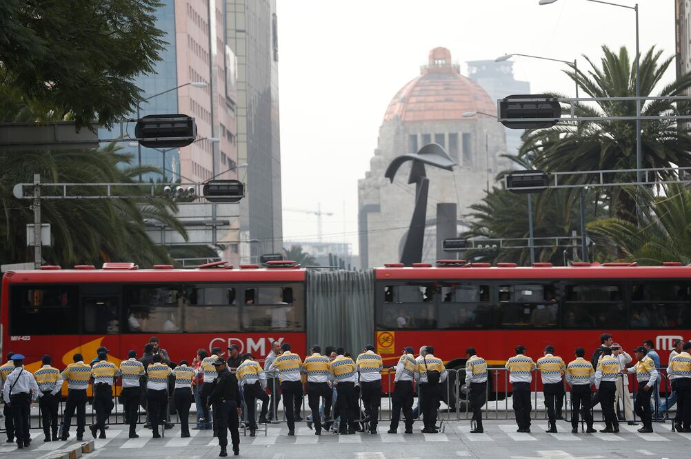 Operativo de seguridad por la reunion de alcandes en la Ciudad de México. (Luis Cortés/EL UNIVERSAL)