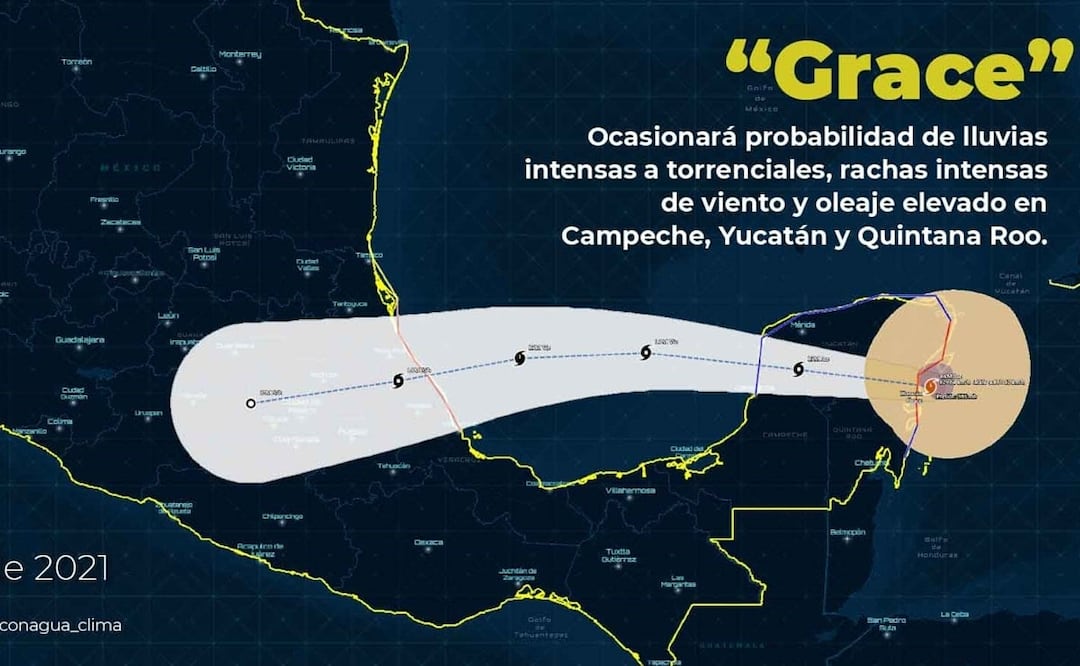 Huracán Grace: Trayectoria EN VIVO y todos los estados que afectará