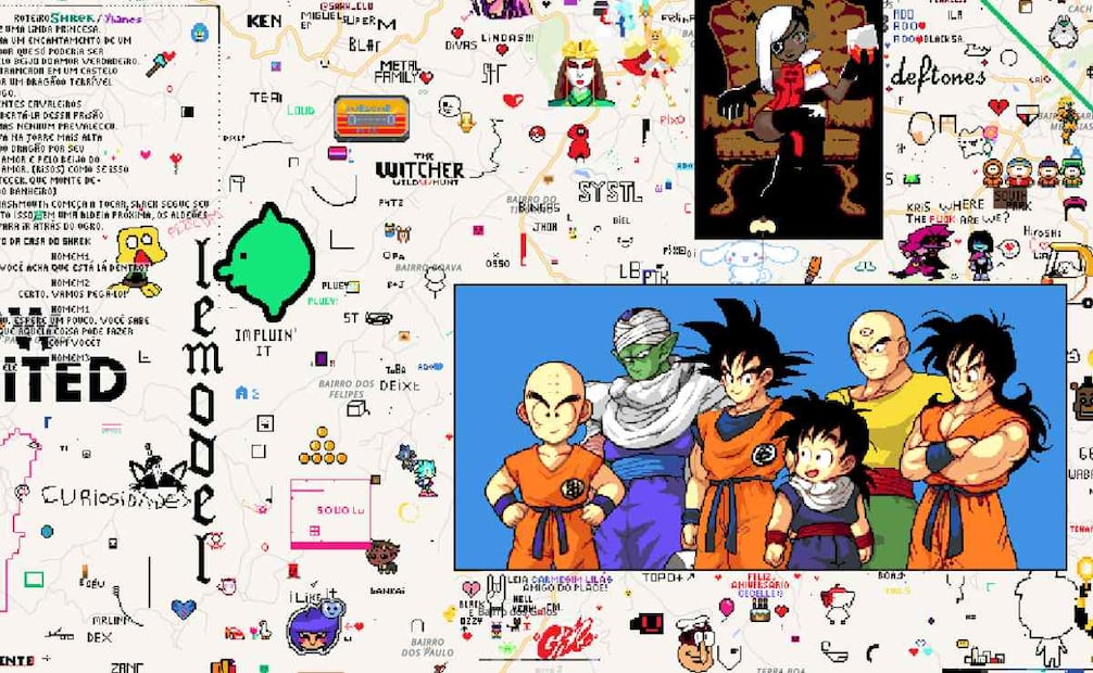 Personajes de la serie “Dragon Ball Z” en “Wplace”. Foto: Captura