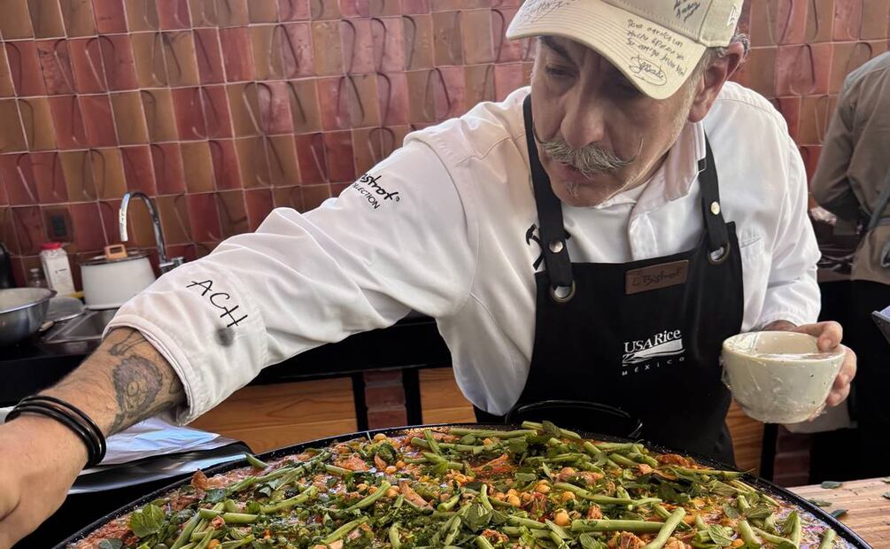Festival del arroz USA RICE en Pachuca. Chef Aquiles Chávez. Foto: cortesía
