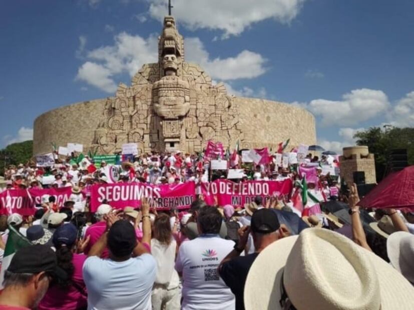 Marea rosa en defensa del INE llega a varios estados del país