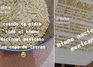 TikTok: Le dejan de tarea escribir himno nacional en sopa de letras y lo logra