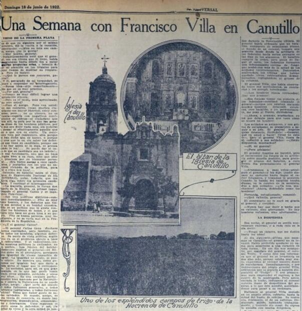 En el interior de la iglesia, el altar y los santos se conservaban sin problemas, pero no eran prioridad para Villa. Hemeroteca EL UNIVERSAL.