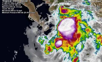 Sonora emite la alerta azul por la tormenta "Javier"