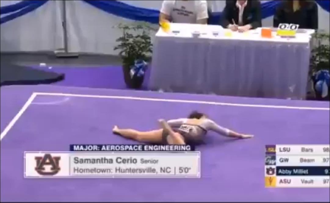 Samantha Cerio previo a su lesión. Foto: Twitter