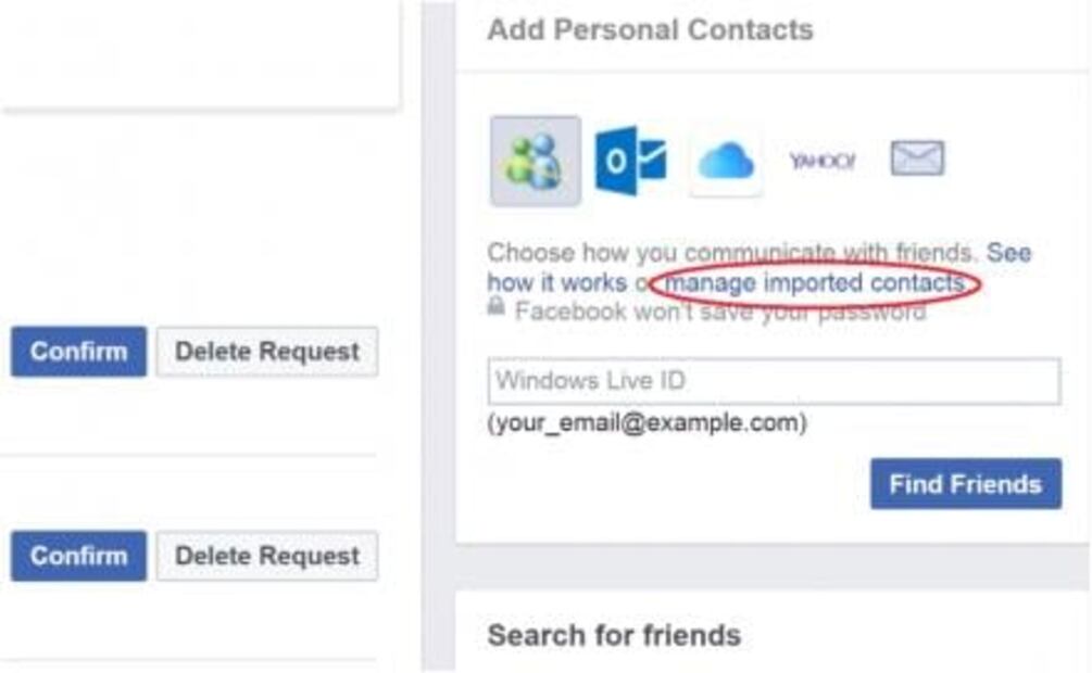 Recupera contactos de tu teléfono con Facebook