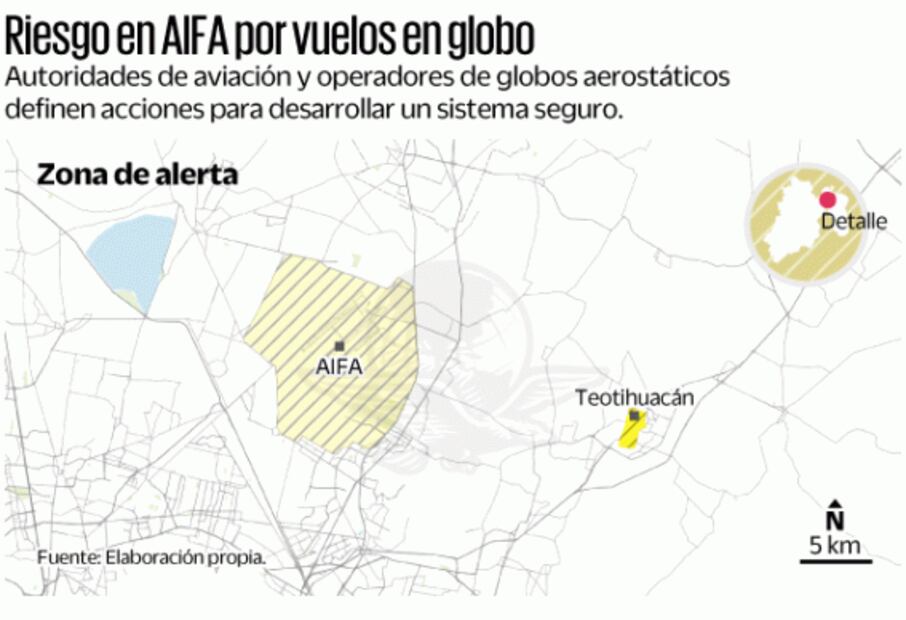 Vuelos en globo en Teotihuacán riesgo para el AIFA; evalúan zona exclusiva