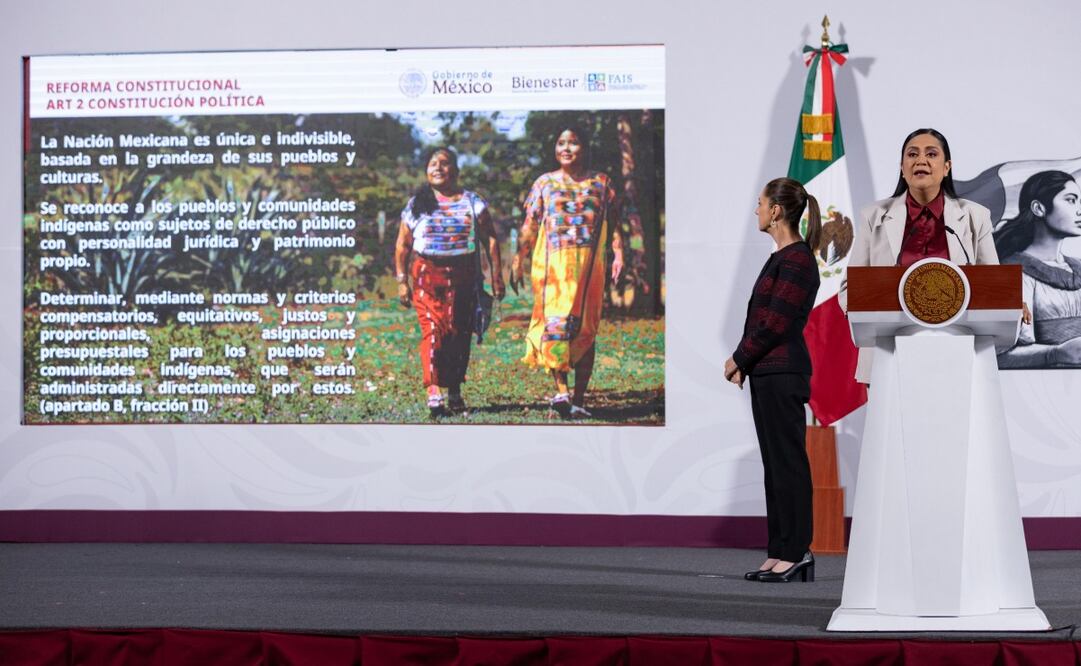 Conferencia de prensa mañanera de la presidenta Claudia Sheinbaum Pardo, desde Palacio Nacional, este 21 de marzo de 2025. Foto: Hugo Salvador/EL UNIVERSAL