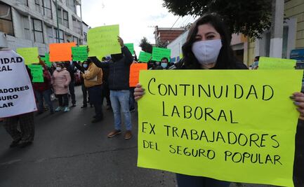 Extrabajadores del Seguro Popular en Toluca piden ser reinstalados en el Insabi