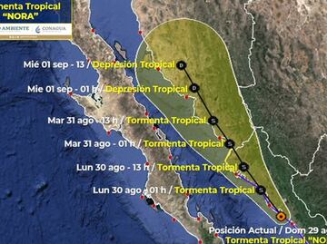Por tormenta tropical “Nora”, suspenden inicio de clases presenciales en Sinaloa