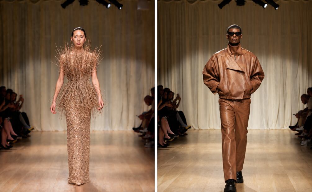 Edher Gin presentó su colección oro vivo en NYFW. Foto: Cortesía Edher Gin