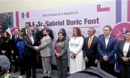Senado recibe al presidente de Chile, Gabriel Boric; critican silencio de AMLO frente a dictadura de Nicaragua