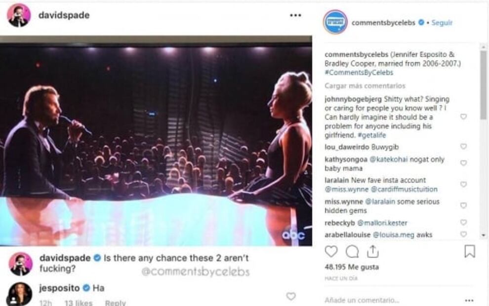 ¿Romance entre Bradley Cooper y Lady Gaga? La ex del actor y los memes lo creen  