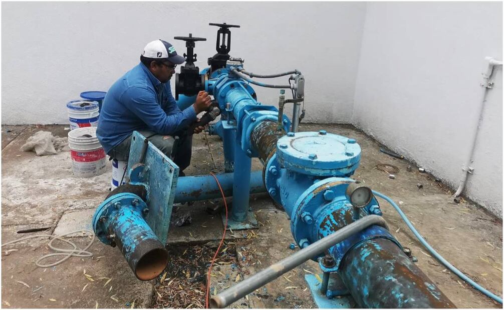La disminución del servicio de agua es debido a los trabajos de reparación en la Planta de Bombeo Número 5. Foto: Especial