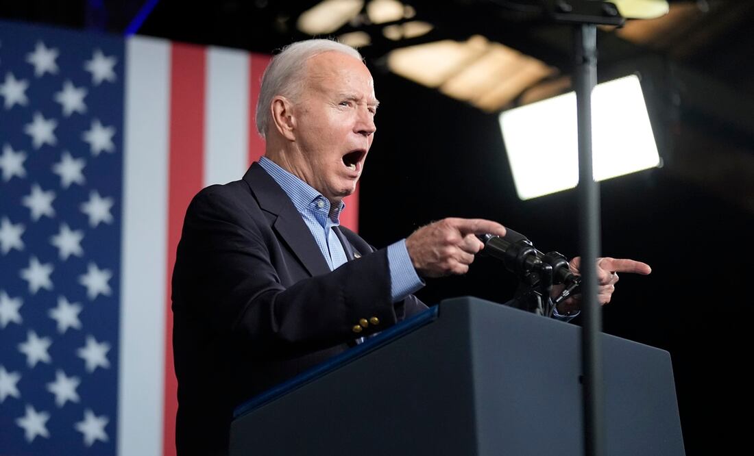 La semana pasada, en un mitin electoral en Filadelfia, Biden criticó que Trump se reuniera con Orbán en Florida. Foto: AP