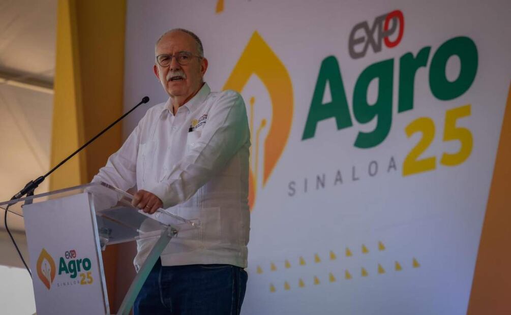 Secretario de Agricultura y Desarrollo Rural, Julio Berdegué Sacristán en Expo Agro 2025 en Culiacán, Sinaloa (12/02/2025). Foto: Oficial