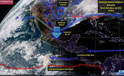 Prevén ambiente frío en zonas del país