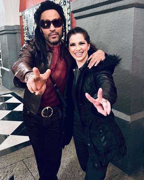 Lenny Kravitz y Alessandra Rosaldo. Foto: Instagram oficial.
