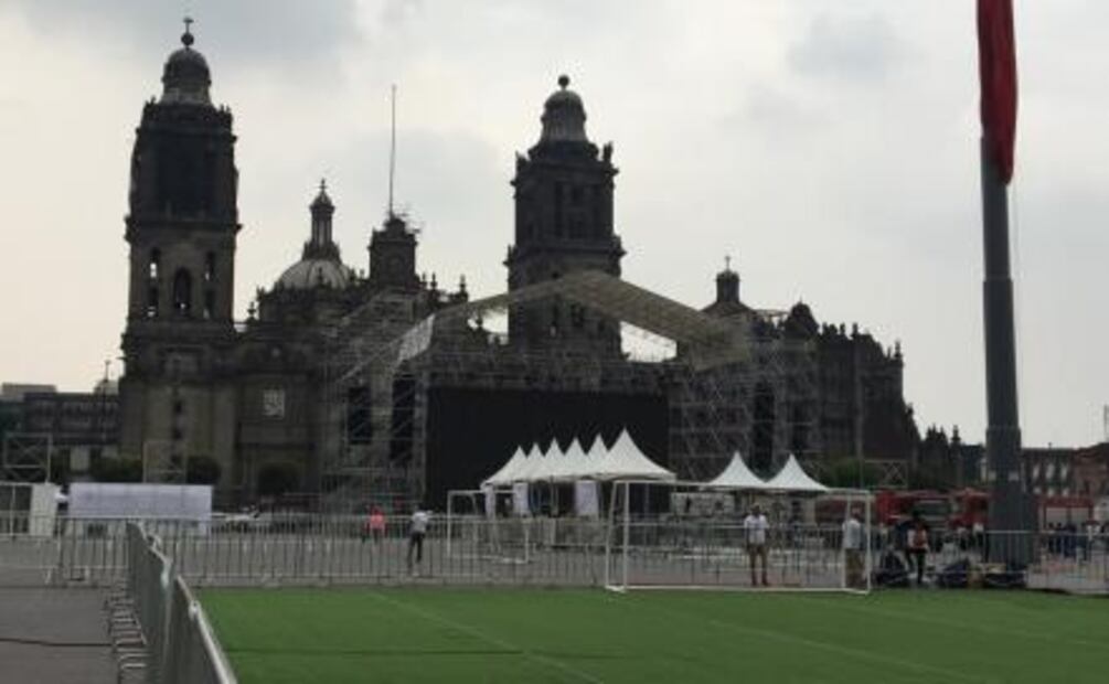 ​Instalan 7 mega pantallas en el Zócalo para transmitir el Mundial