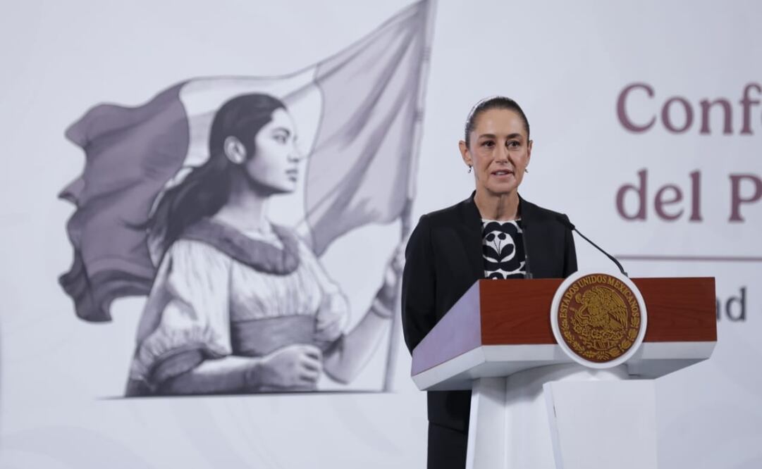 Ciudad de México 02 octubre 2025 Conferencia del pueblo encabezada por la presidenta Claudia Sheinbaum Pardo en el salón de tesorería de Palacio Nacional. Foto: Fernanda Rojas / EL UNIVERSAL