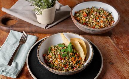 Prepara esta ensalada fría de lentejas con curry y cilantro