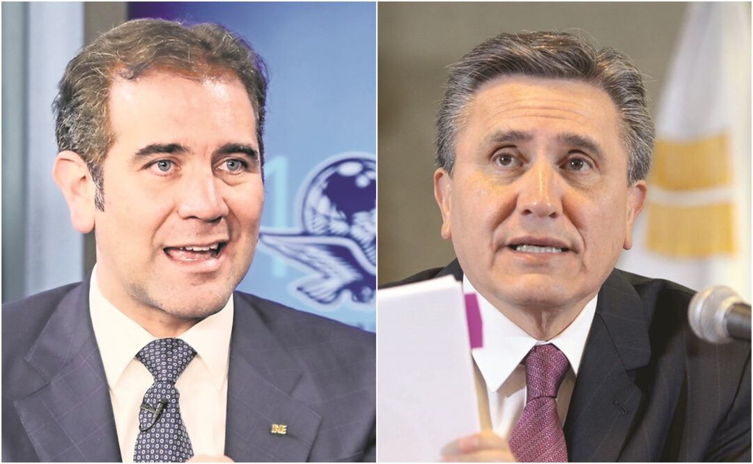 Lorenzo Córdova, consejero presidente del INE y Luis Raúl González Pérez, presidente de la CNDH. Fotos: Archivo. EL UNIVERSAL