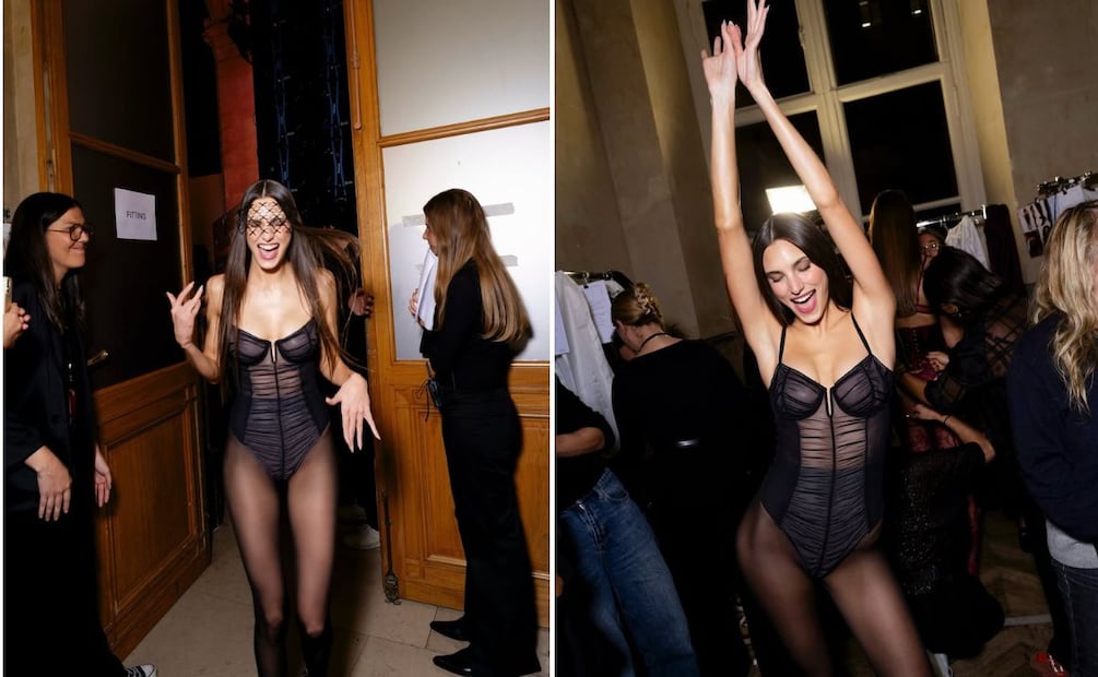 Macarena Achaga coompartió imágenes con el look que desfiló en el J'Etam Live Show 2025. Foto: Especial. Instagram @macabeso