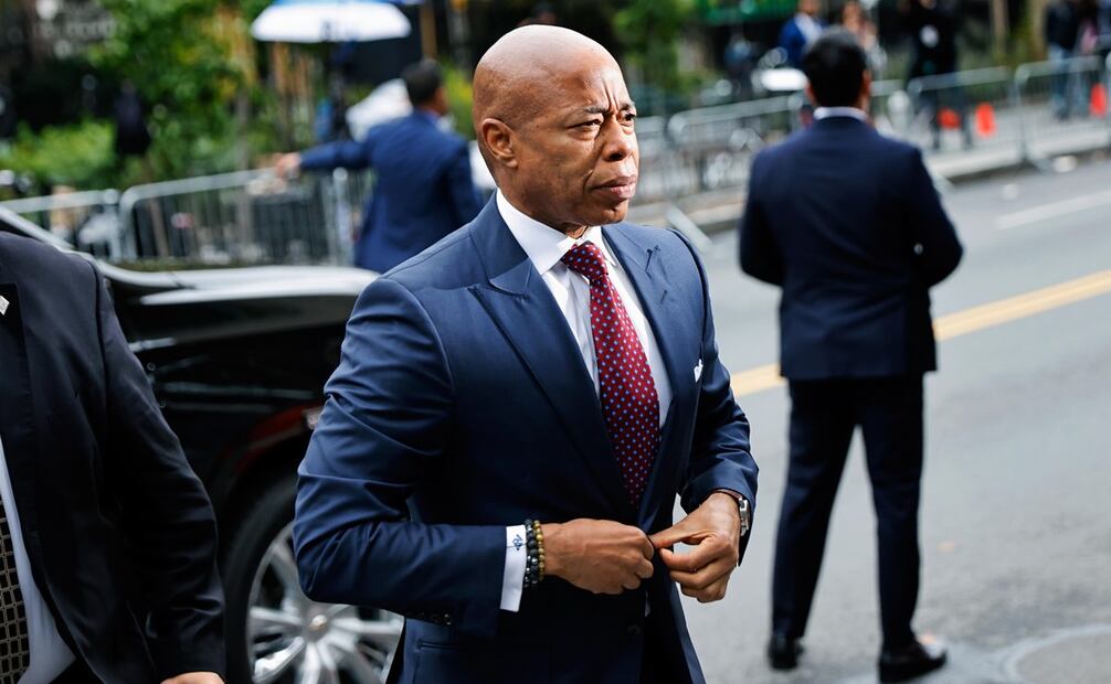 Eric Adams en el tribunal federal de Nueva York. Foto: EFE