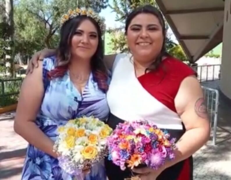 ¡Vivan las novias! Tras 5 años de relación se convierten en la primera pareja de matrimonio igualitario en Neza