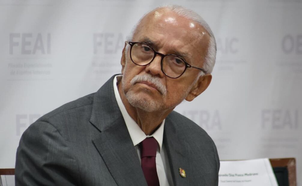 Miguel Ángel Navarro Quintero, gobernador de Nayarit, en conferencia de prensa conjunta desde la FGR este martes 11 de noviembre de 2025. Foto: Luis Camacho/ EL UNIVERSAL
