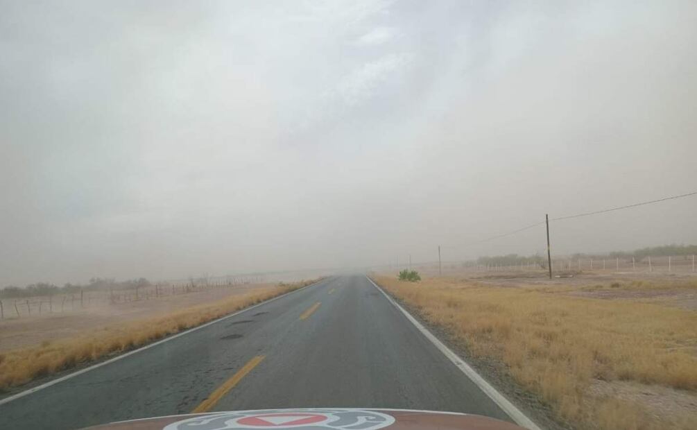 Efectos del frente frío 37 dejan bajas temperaturas en Chihuahua con presencia de vientos y lluvias (04/04/2025). Foto: Especial