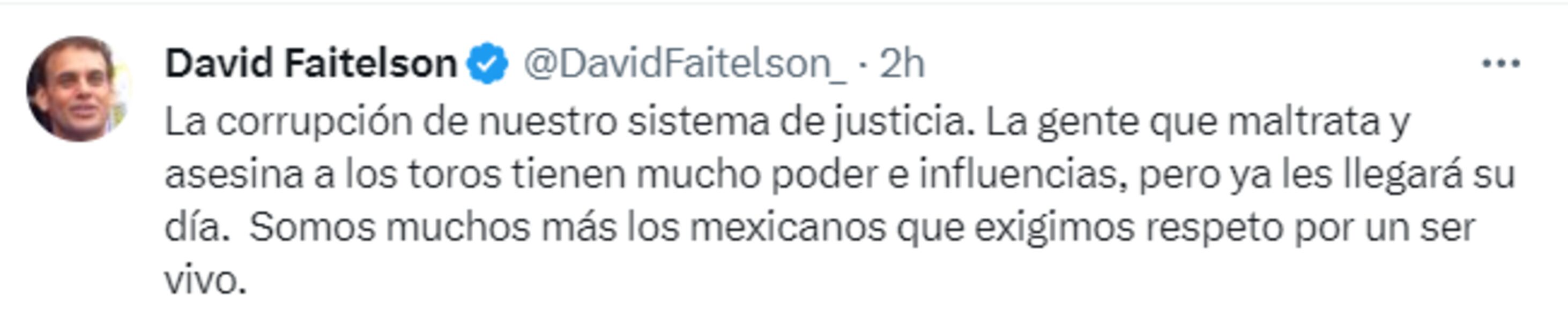 Faitelson explota por las corridas de toros