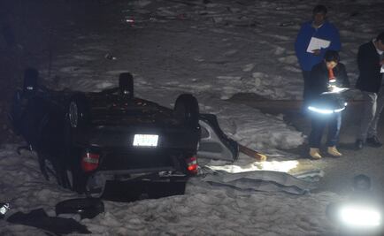 Cae auto en zona de construcción en la México-Toluca; mueren 3