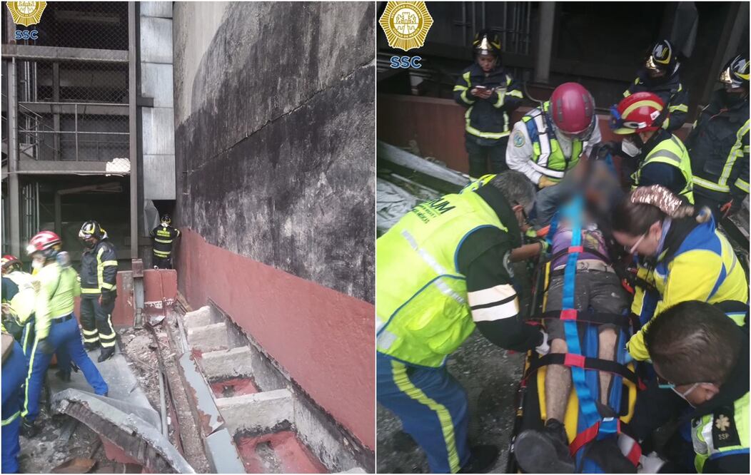 Rescatan a la víctima. FOTO: Especial/ EL UNIVERSAL/