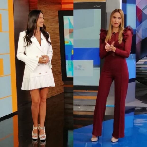 Paola Rojas impacta con mini vestido blanco para su noticiario