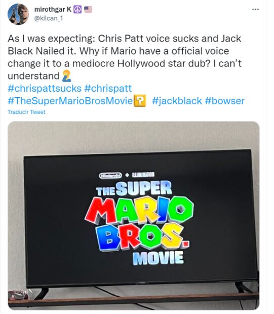 Chris Pratt recibe críticas tras hacer el doblaje de Mario en la película "The Super Mario Bros"